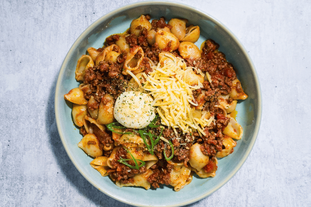 Smokey Bolognese with Herby Aioli